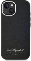 Apple KLHCP15SPGWCMKHK Karl lagerfeld grained pu hotel rsg iphone 15 hátlap tok, fekete kép