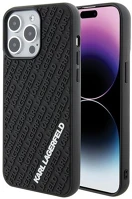 Apple KLHCP15X3DMKRLK Karl lagerfeld 3d rubber multi logo  iphone 15 pro max hátlap tok, fekete kép