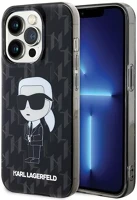 Apple KLHCP15XHNKMKLK Karl lagerfeld monogram ikonik iphone 15 pro max hátlap tok, fekete kép