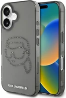 Apple KLHCP16SHKHDCELK Karl lagerfeld iml rhinestones karl head iphone 16 hátlap tok kép