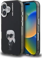 Apple KLHCP16SHMKIAQK Karl lagerfeld iml aquarelle karl iphone 16 hátlap tok, fekete kép