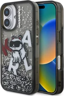 Apple KLHCP16SLCHSCTDK Karl lagerfeld liquid glitter scattered choupette iphone 16 hátlap tok kép