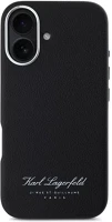 Apple KLHCP16SPGWCMKHK Karl lagerfeld grained pu hotel rsg iphone 16 hátlap tok, fekete kép