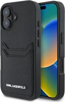 Apple KLHCP16SPKHPORPK Karl lagerfeld hc grained pu cardslot metal elong karl iphone 16 műbőr kép