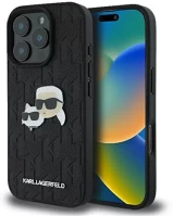 Apple KLHCP16XPGKLKCPK Karl lagerfeld monogram karl&chaoupette head pin iphone 16 pro max kemény kép