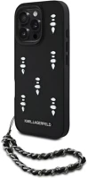Apple KLHCP16XPSADJSK Karl lagerfeld saffiano crystals iphone 16 pro max hátlap tok karlánccal kép