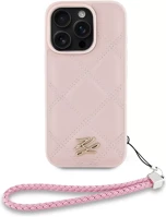 Apple KLHCP16XPSQSKLSMSP Karl lagerfeld quilted initial logo & chain strap iphone 16 pro max műbőr kép