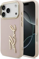 Apple KLHCP17LPSKMGVP Karl lagerfeld karl script logo iphone 17 pro hátlap tok, rózsaszín kép
