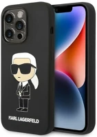 Apple KLHMP14LSNIKBCK Karl lagerfeld silicone ikonik  iphone 14 pro magsafe hátlap tok, fekete kép