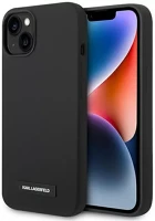 Apple KLHMP14MSLMP1K Karl lagerfeld silicone plaque  iphone 14 plus magsafe hátlap tok, fekete kép