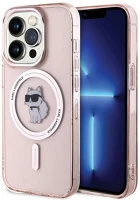 Apple KLHMP15LHFCCNOP Karl lagerfeld iml choupette magsafe  iphone 15 pro hátlap tok, rózsaszín kép