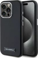 Apple KLHMP15LPGMSRPK Karl lagerfeld fw metal plate iphone 15 pro hátlap tok kameravédelemmel kép
