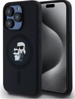 Apple KLHMP15LSCMKCRHK Karl lagerfeld liquid silicone karl and choupette magsafe iphone 15 pro kép