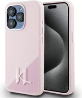 Apple KLHMP15LSCMKMPCP Karl lagerfeld silicone shadow metal initial iphone 15 pro hátlap tok kép