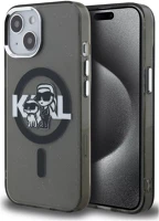 Apple KLHMP15SHGKCGKBK Karl lagerfeld iml glitter karl and choupette sketch iphone 15 magsafe kép