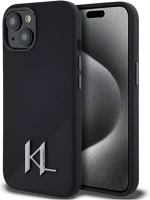 Apple KLHMP15SSCMKMPCK Karl lagerfeld silicone shadow metal initial iphone 15 hátlap tok kép