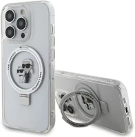 Apple KLHMP15XHMRSKCH Karl lagerfeld ringstand karl and choupette iphone 15 pro max magsafe tok kép