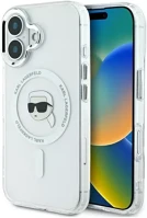 Apple KLHMP16SHLSKIH Karl lagerfeld iml metal karl head iphone 16 magsafe kemény hátlap tok kép