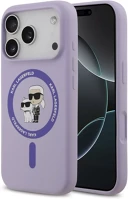 Apple KLHMP17XSCMKCRHU Karl lagerfeld liquid silicone karl and choupette magsafe iphone 17 pro max kép