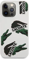 Apple LCHC13LSOW Lacoste allover pattern iphone 13 pro szilikon tok, fehér kép