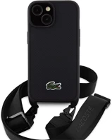 Apple LCHCP15SSPVCK Lacoste iconic petit pique crossbody woven logo iphone 15 magsafe tok, fekete kép