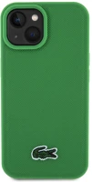 Apple LCHMP15SPVCN Lacoste iconic petit pique woven logo iphone 15 magsafe tok, zöld kép