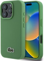 Apple LCHMP16LPVCN Lacoste iconic petit pique woven logo iphone 16 pro magsafe tok, zöld kép