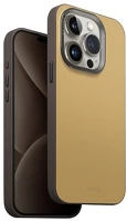 Apple LDSCYELFGRY 15 iphone 15 pro, műanyag hátlap védőtok, bőrhatásű hátlap, magsafe kép