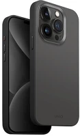Apple LDSRGRYBLK 15 iphone 15 pro, műanyag hátlap védőtok, bőrhatásű hátlap, magsafe kép