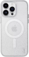 Apple LUMSSIL COEHL Uniq coehl lumino  iphone 14 pro, magsafe szilikon tok, csillámló ezüst kép