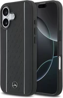 Apple MEHMP17S25RPSLKH Mercedes leather star pattern stripes  iphone 17 magsafe hátlap tok, fekete kép