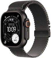Apple MF1T4QH/A watch ultra 3 cellular 49mm black titanium case with black titanium milanese kép