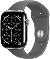 Apple MF8N4MP/A Watch s11 cellular 42mm natural titanium case with stone grey sport band - m/l kép