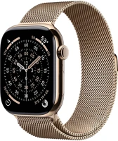 Apple MFD84MP/A Watch s11 cellular 46mm gold titanium case with gold milanese loop - m/l kép