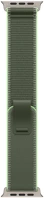 Apple MFT54ZM/A Watch 49mm loop:  green/neon trail loop - m/l - natural titanium finish kép
