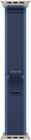Apple MFT74ZM/A Watch 49mm loop:  blue/bright blue trail loop - m/l - natural titanium finish kép