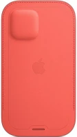 Apple MHYA3ZM/A Iphone 12/12 pro magsafe-rögzítésű bebújtatós bőr tok, pink citrus kép