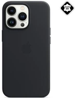 Apple MM1H3ZM/A APPLE valódi bőr telefonvédő (Magsafe rögzítésű, mágneses) FEKETE - Apple iPhone 13 Pro kép