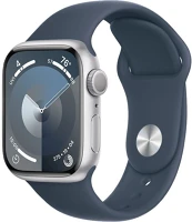 Apple mr913qp-a Apple watch series 9 gps 41mm, ezüst alumíniumtok, viharkék sportszíj (szilikon szíj) - m/l