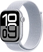 Apple MWWD3QH/A Watch s10 gps 42mm silver alu case with blue cloud sport loop kép