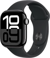Apple MWX73QH/A Watch s10 cellular 42mm jet black alu case with black sport band - m/l kép