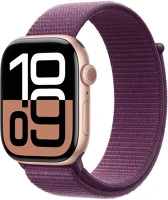 Apple MWY83QH/A Watch s10 cellular 46mm rose gold alu case with plum sport loop kép
