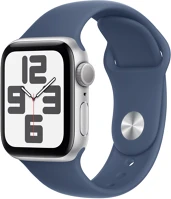 Apple MXEC3QH/A Watch se2 v3 gps 40mm silver alu case with denim sport band - s/m kép