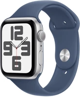Apple MXER3QH/A Watch se2 v3 gps 44mm silver alu case with denim sport band - m/l kép