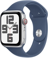 Apple MXGP3QH/A Watch se2 v3 cellular 44mm silver alu case with denim sport band - s/m kép