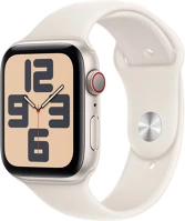 Apple MXGU3QH/A Watch se2 v3 cellular 44mm starlight alu case with starlight sport band - m/l kép