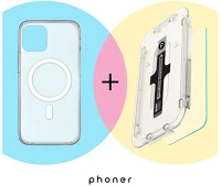 Apple PHMPIPH14PLUS iphone 14 plus magsafe tok, átlátszó + master clear felhelyező keretes kép