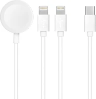 Apple PT5903396106705 Kábel: c3168 3in1 - (type-c / lightning, lightning,  watch) fehér kábel, 2a kép