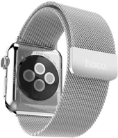 Apple PT6942007619318 Watch 44 / 45 / 46 / 49 mm - hoco - mágneses ezüst fémszíj kép