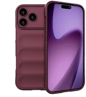 Apple RS173630 Iphone 17 pro, szilikon tok, közepesen ütésálló, 3d minta, bordó kép